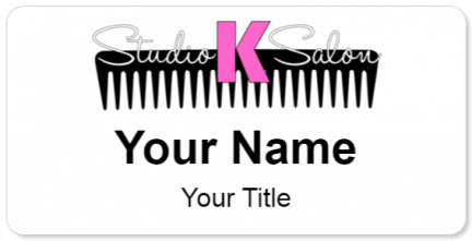Custom name badges for Studio K Salon