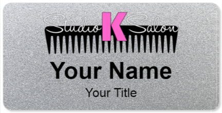 Custom name badges for Studio K Salon