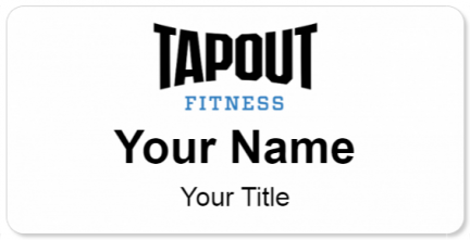 Custom name badges for Tapout Fitness