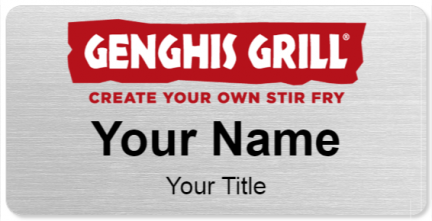 Custom name badges for Genghis Grill