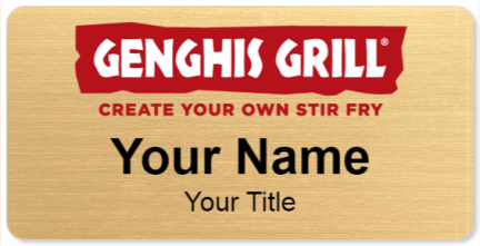 Custom name badges for Genghis Grill