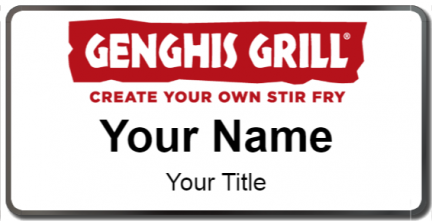 Custom name badges for Genghis Grill