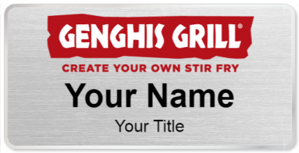 Custom name badges for Genghis Grill