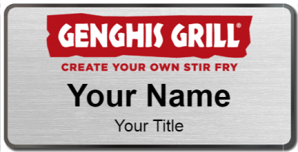 Custom name badges for Genghis Grill