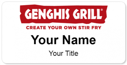 Custom name badges for Genghis Grill