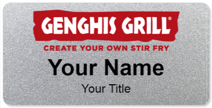 Custom name badges for Genghis Grill