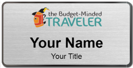 Custom name badges for The Budget Minded Traveler