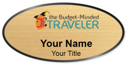 Custom name badges for The Budget Minded Traveler