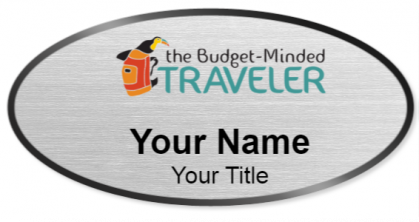 Custom name badges for The Budget Minded Traveler
