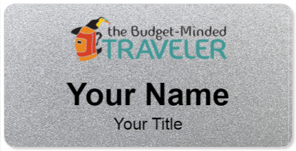 Custom name badges for The Budget Minded Traveler