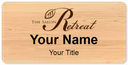 Custom name badges for The Salon Retreat