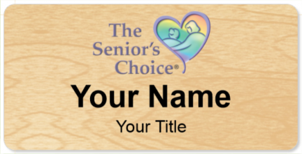 Custom name badges for The Seniors Choice