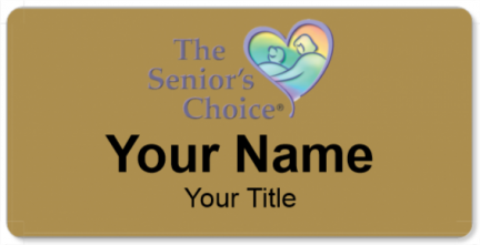Custom name badges for The Seniors Choice