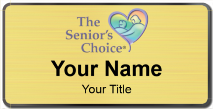 Custom name badges for The Seniors Choice