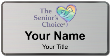 Custom name badges for The Seniors Choice