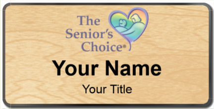 Custom name badges for The Seniors Choice