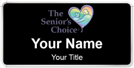 Custom name badges for The Seniors Choice