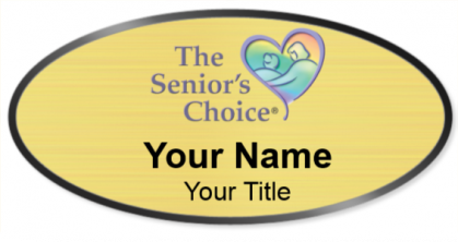 Custom name badges for The Seniors Choice