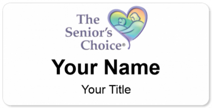Custom name badges for The Seniors Choice