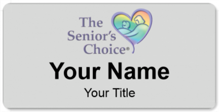 Custom name badges for The Seniors Choice