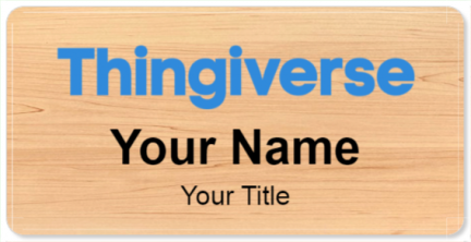 Custom name badges for Thingiverse