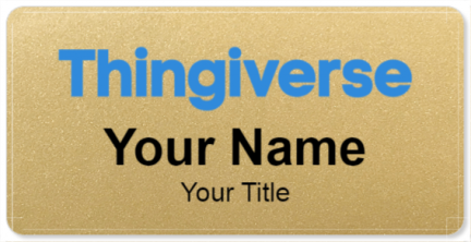 Custom name badges for Thingiverse