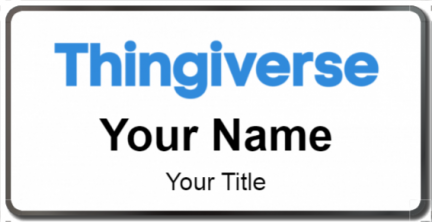 Custom name badges for Thingiverse