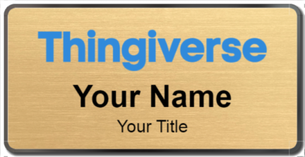 Custom name badges for Thingiverse