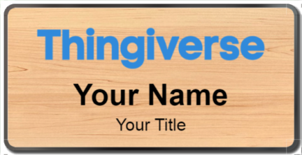 Custom name badges for Thingiverse