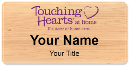 Custom name badges for Touching Hearts at Home