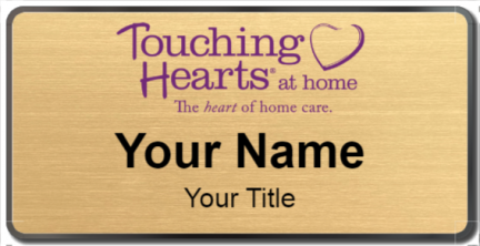 Custom name badges for Touching Hearts at Home