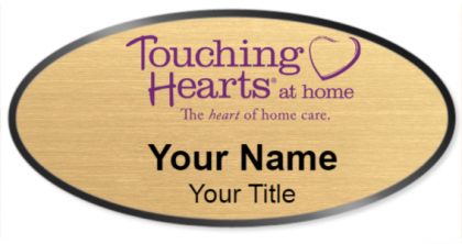 Custom name badges for Touching Hearts at Home