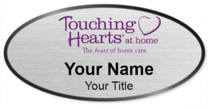 Custom name badges for Touching Hearts at Home