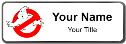 Custom name badges for Ghostbusters