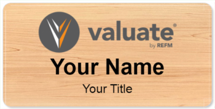 Custom name badges for Valuate by REFM