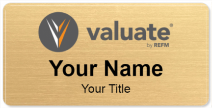 Custom name badges for Valuate by REFM