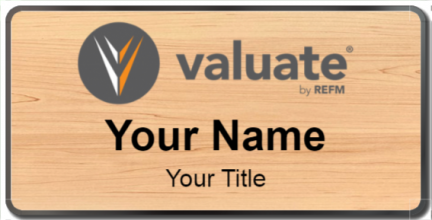Custom name badges for Valuate by REFM