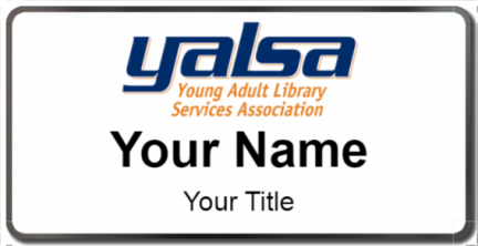 Custom name badges for Young Adult Library Services Association