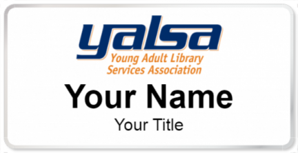 Custom name badges for Young Adult Library Services Association