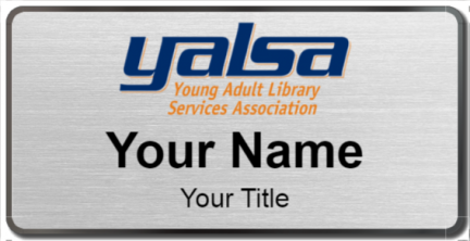 Custom name badges for Young Adult Library Services Association