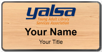 Custom name badges for Young Adult Library Services Association