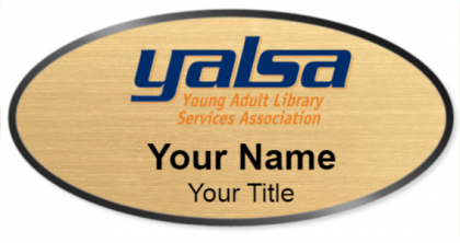 Custom name badges for Young Adult Library Services Association