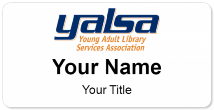 Custom name badges for Young Adult Library Services Association