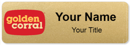 Custom name badges for Golden Corral