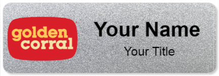 Custom name badges for Golden Corral