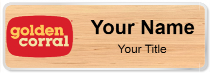 Custom name badges for Golden Corral