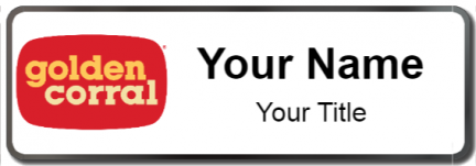 Custom name badges for Golden Corral