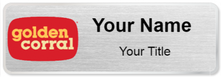 Custom name badges for Golden Corral