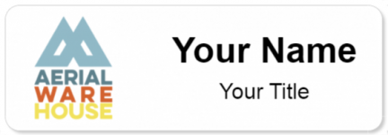 Custom name badges for Aerial Ware House