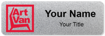 Custom name badges for Art Van Furniture Red